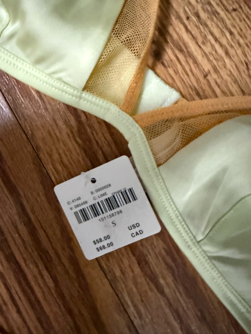 🆕 Anthropologie LyreBird Satin Mesh Bikini Briefs and Bra Set Size Small - Picture 7 of 8
